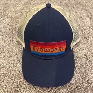 Cotopaxi Navy and Beige Trucker Hat